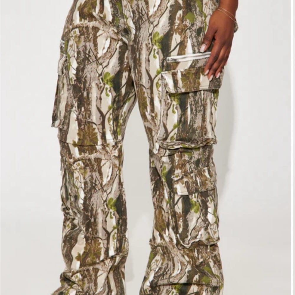 Fashion Nova Woodland Camo Cargo Pants